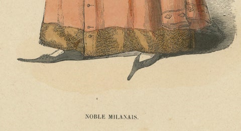 The Stature of a Milanese Noble: An Lithographic Artistic Depiction, 1847, close-up 1