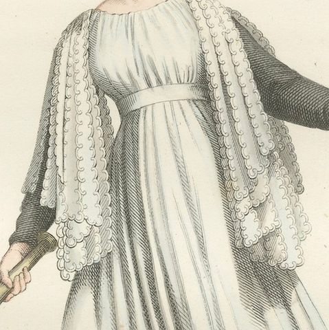 Medieval Tennis Costume Study, Hand-Colored Lithograph c.1845, close-up 5