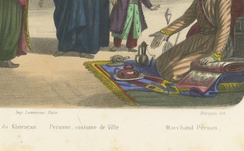 Persian and Armenian Figures, Asia Minor and Khorasan Costumes, c.1845, close-up 6