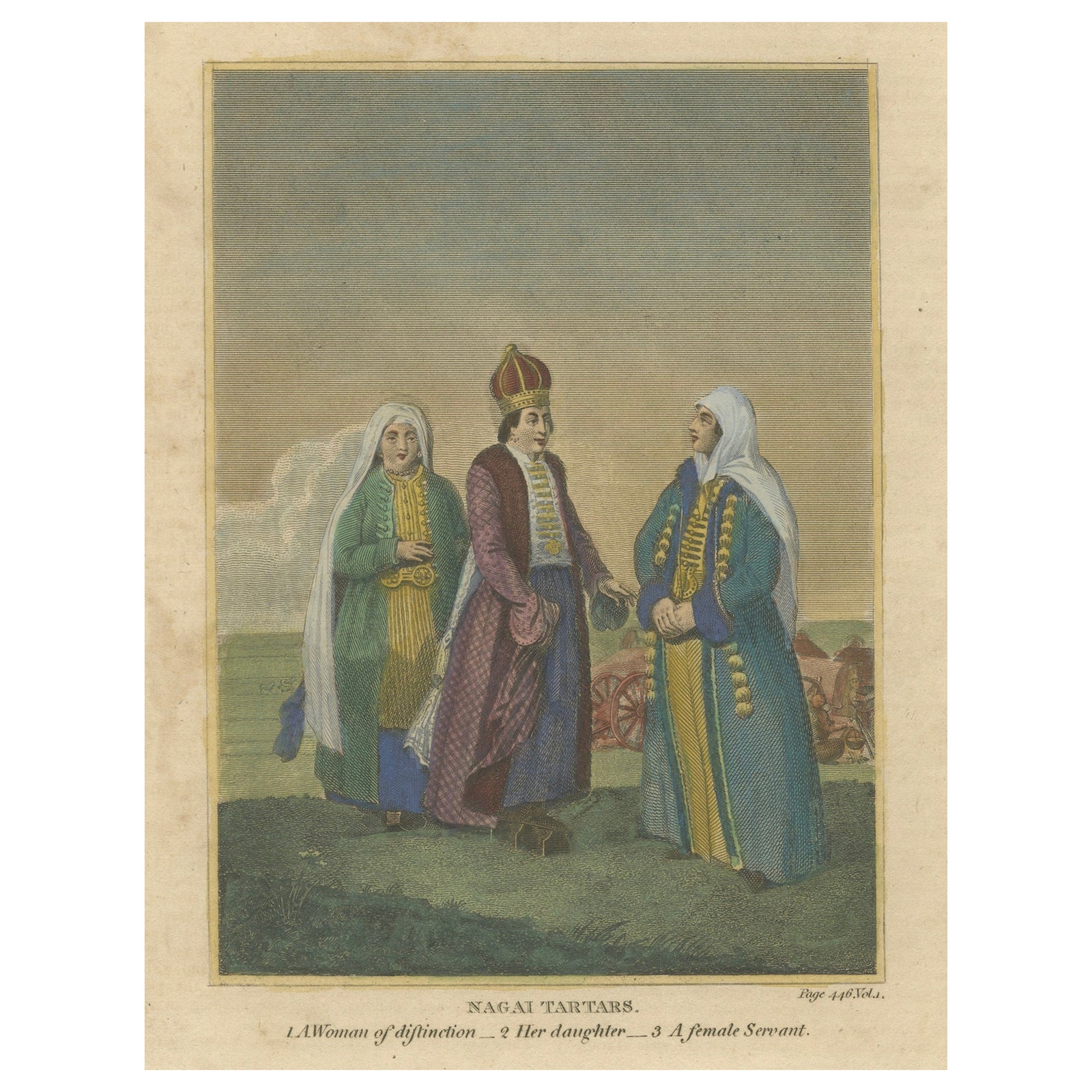 Nagai Tartars, Traditional Dress of Women of Distinction, c.1810 Engraving