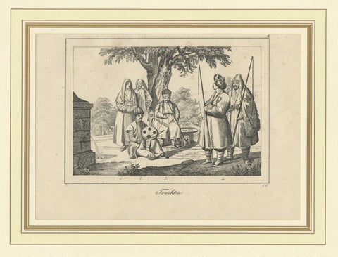 Original Antique Print of Crimean Costumes, Russia & Ukraine, ca.1880, close-up 1