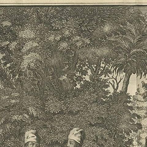 Antique Print of the Clothing of the Tonkin People ‘Vietnam’ by I. Tirion, 1730, close-up 1