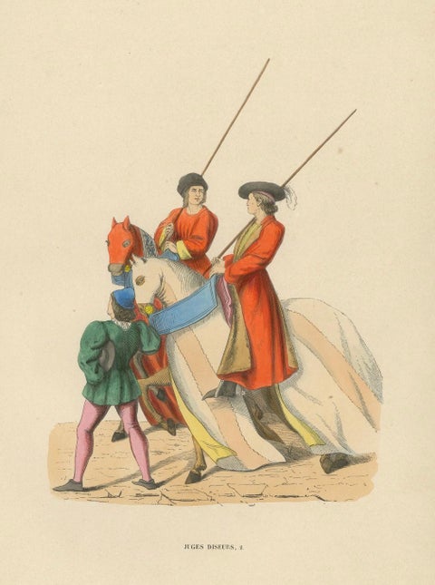 Ceremony of Judgment: Noblemen as Judicial Arbiters, 1847, close-up 4