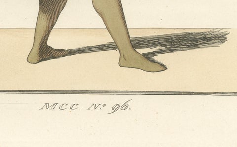 15th Century Falconry Costume, Falconer with Hawk, Antique Print 1845, close-up 1