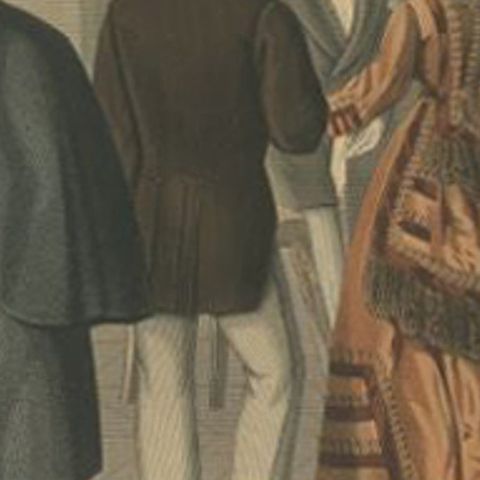 Antique Print of Fashion in November 1872 by Klemm & Weiss, circa 1900, close-up 2