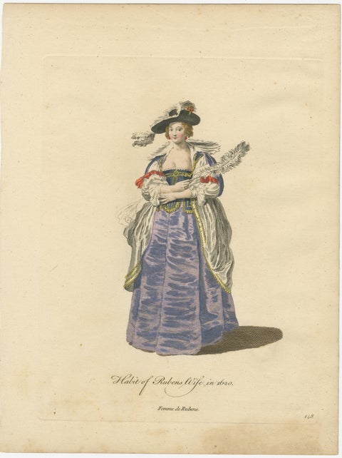 1620 Elegance: The Attire of a Painter's Muse Engraved, circa 1756, view 2