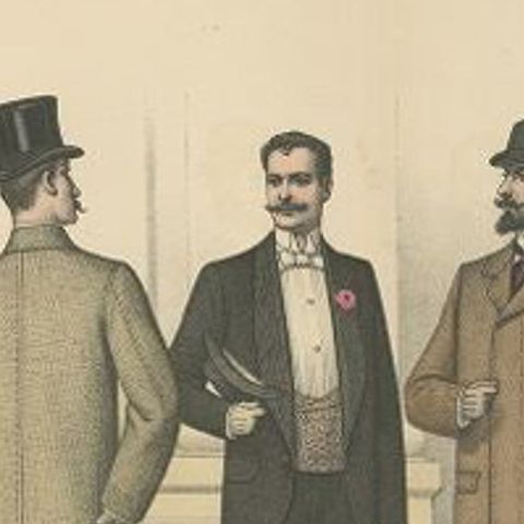 Original Antique Fashion Print, Published in May, 1898, close-up 1