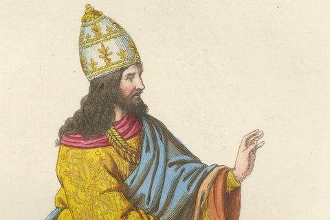 15th Century Costumes, Antique Print of Noble Figures, Published 1845, close-up 5