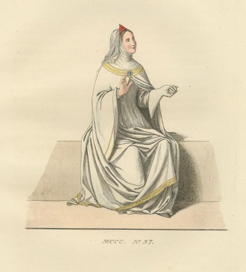 Cardinal, Commoner, and Florentine Noble in 15th-Century Italian Costume, 1845, close-up 2