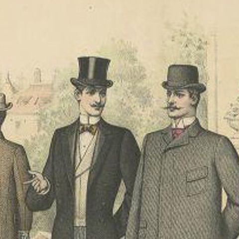 Antique Fashion Print Published in April, 1898, close-up 1