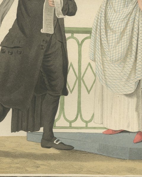 The Aanspreker announcing a Death, Dutch Custom Print, 1811, close-up 3