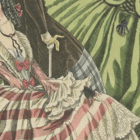 Antique Fashion Print by Kurt Hilscher, circa 1930, close-up 2