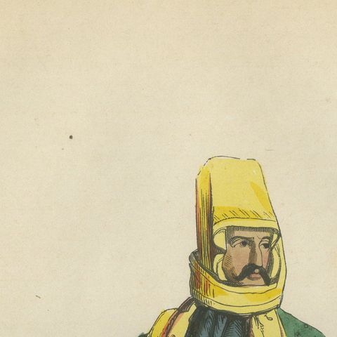 Ottoman Gentleman from Mardin (Mesopotamia) - Antique Costume Lithograph, c.1852, close-up 6