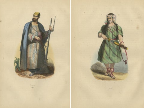 Cultural Warriors: Traditional Attire of Iranian and Afghan Tribes, 1844, view 2