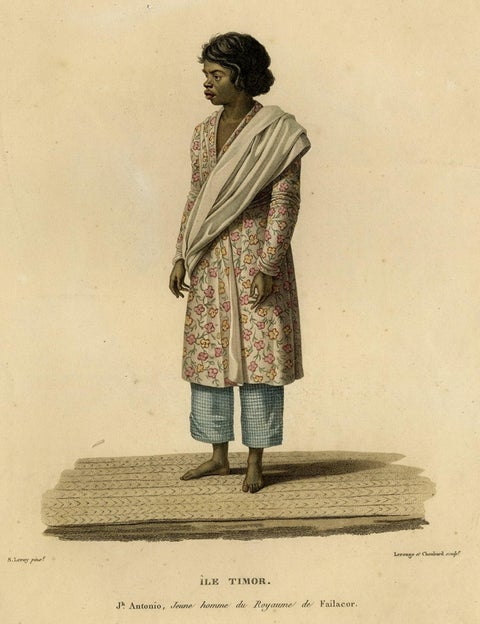 Rare Full-Length Portrait of a Native from the Indonesian Island Timor, 1825, close-up 2