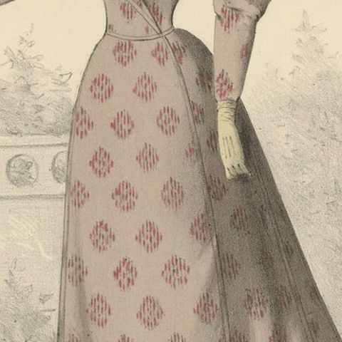 Refined Elegance: 1889 Fashion Lithograph by Michau, the Exposition Universelle, close-up 6