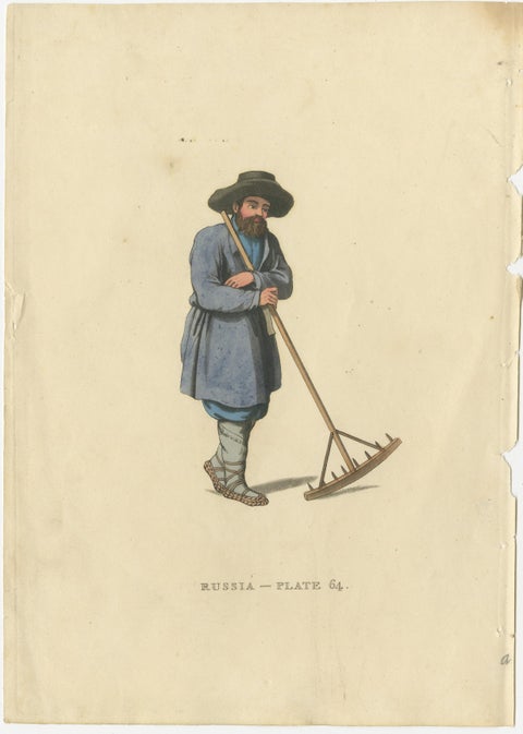 Traditional Attires of Early 19th Century Russia: A Visual Record in Engravings, view 2