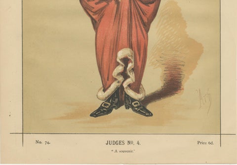Victorian Judge in Robes, Vanity Fair Judges Series No. 4, 1870, close-up 1