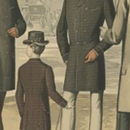 Antique Fashion Print from Le Progrès, October 1886, Good Condition, close-up 2