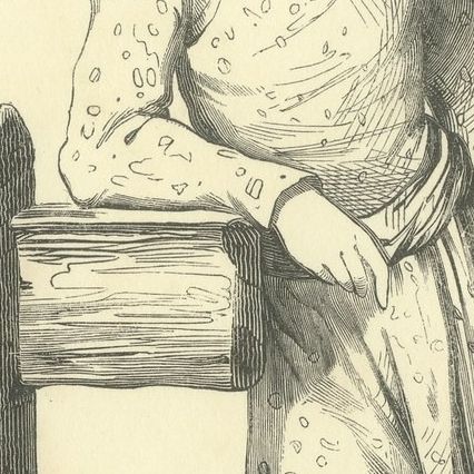 Malay People of Oceania, Antique Wahlen Costume Print, 1843-1844, close-up 2
