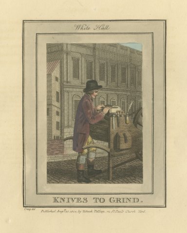 Knives to Grind, White Hall, Cries of London, 1804