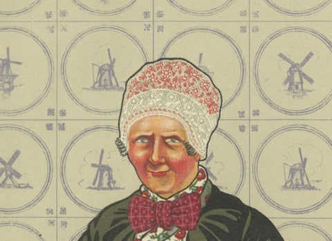 Colorful Doornspyk Market Women in Apenjak Coats, Dutch Costume Print, 1932, close-up 3