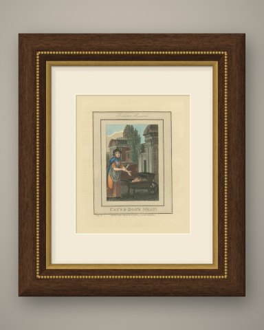 Cat's and Dog's Meat, Bethlem Hospital, Cries of London, 1804, shown framed