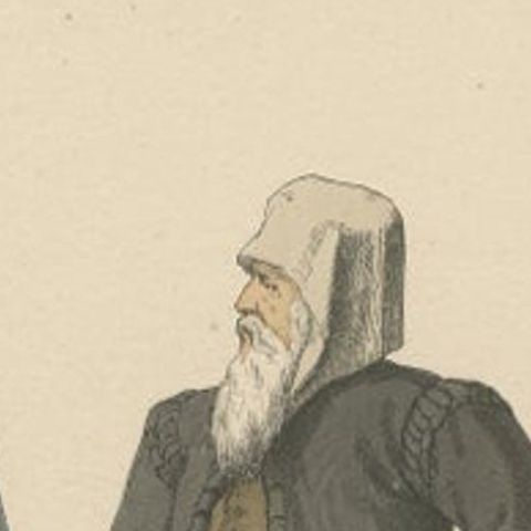 Antique Costume Print of a Saxon Miner in the Year 1600, Published in 1880, close-up 1
