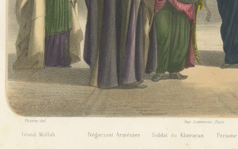 Persian and Armenian Figures, Asia Minor and Khorasan Costumes, c.1845, close-up 5