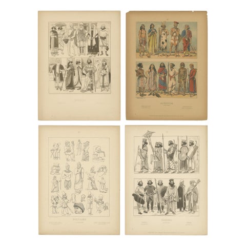 Ancient Western Asia and Persia Costume Plates by Max Tilke, c.1900