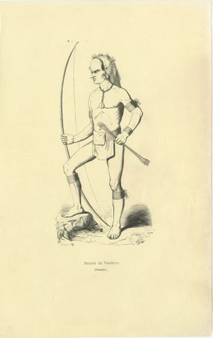 Native of Vanikoro, Antique Wahlen Costume Print, 1843-1844, view 2