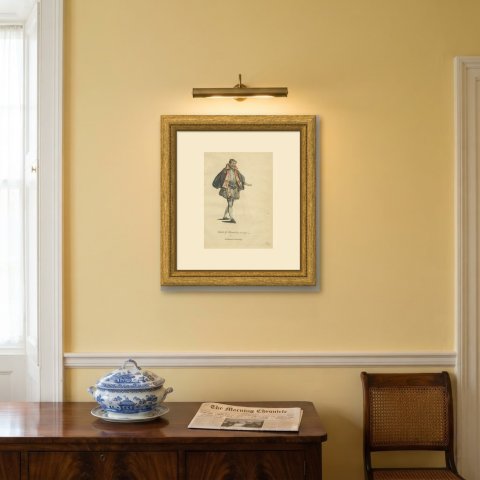 Man of Nuremberg in Striped Cloak and Paned Hose, Costume of 1577, 1757, shown framed on a wall
