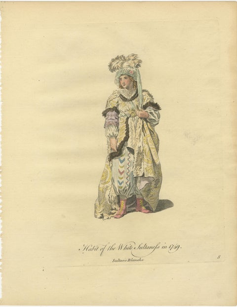 Set of 6 Ottoman Costume Prints, Hand-Colored Engravings, 1767, view 5