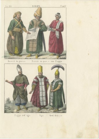 A Pasha in War and in Peace, the Aga, His Page and the Koul Kehaya, 1842, view 2