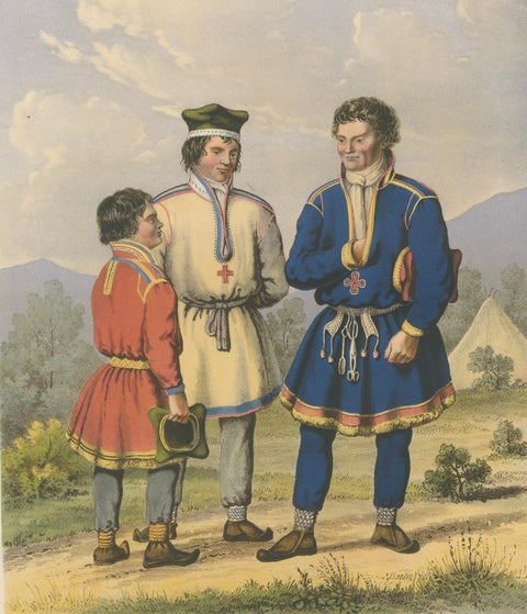 Norwegian Sámi Attire, Summer Dress from Laplanders in Finnmark, c.1860, close-up 4