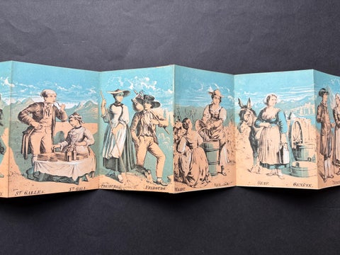 Costumes Suisses panorama, 16 tinted lithographs of Swiss regional dress, c.1860, view 5
