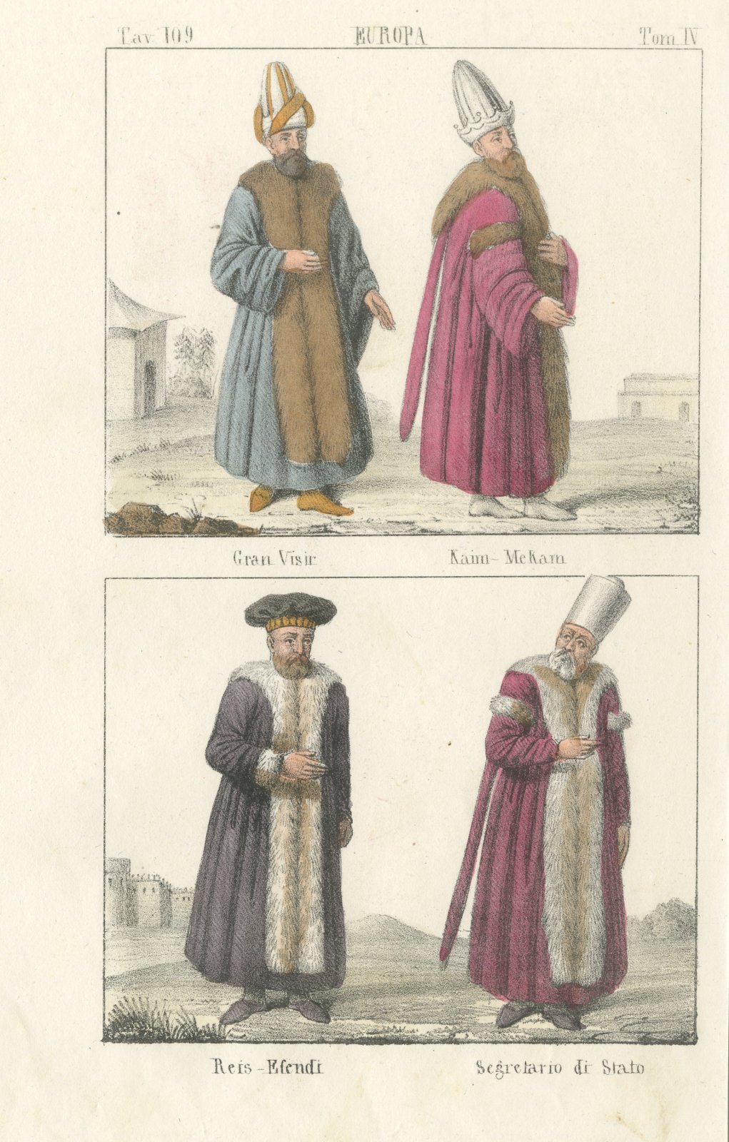 The Grand Vizier, the Kaimakam, the Reis Efendi and a Secretary of State, 1842