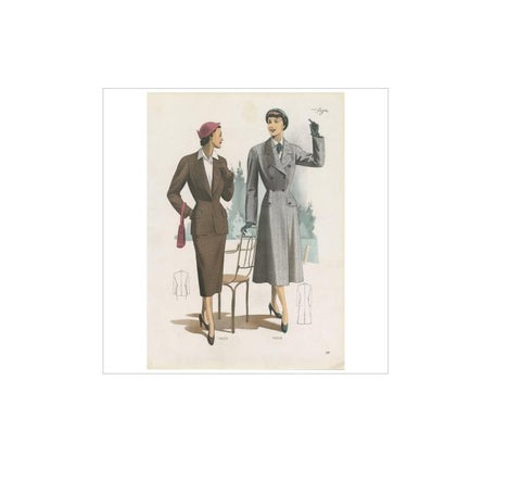 Vintage Fashion Print ‘Pl. 14207’ Published in Ladies Styles, 1951, view 2