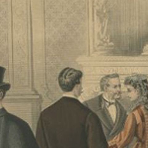 Antique Print of Fashion in November 1872 by Klemm & Weiss, circa 1900, close-up 1
