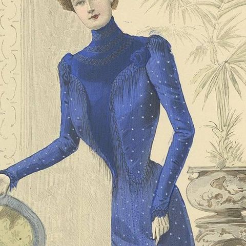 Antique Fashion Print Published by La Mode Illustrée, No. 50, 1899, close-up 2