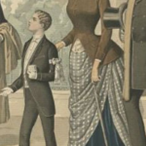 Antique Fashion Print, 1887, close-up 1