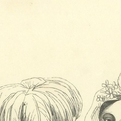 Young Girl of Madison Island, Antique Wahlen Costume Print, 1843-1844, close-up 2
