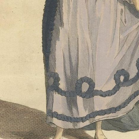 Antique Costume Print of the Morning Habit of a Lady of Venice by Coote 'c.1760', close-up 2