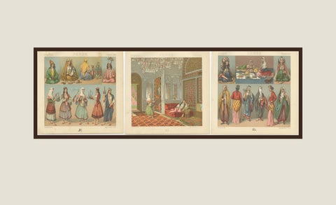 Persian Women & Interior Lithographs, Oriental Costume, Paris c.1888 Set, view 5