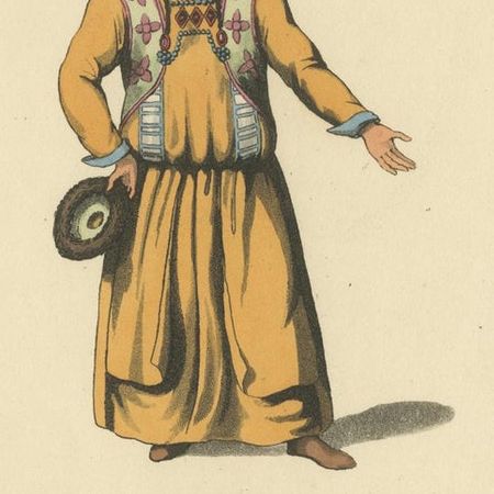 Bratzkian Attire and Shamanic Regalia in 19th Century Russian Engravings, 1814, close-up 1