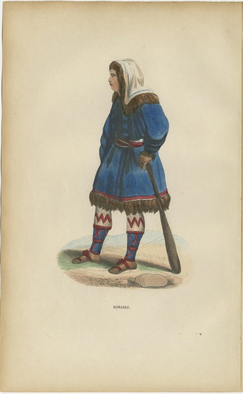 Antique Arctic Peoples & Northern Tribes Costume Prints, Set of 9, c.1852, view 7