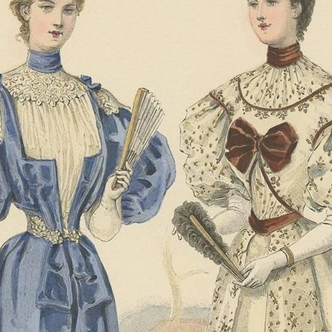 Antique Fashion Print Published by La Mode Illustrée 'No. 15 - 1895', close-up 2