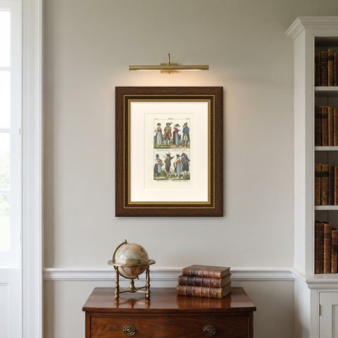 Costume of Upper Bavaria, the Bavarian Palatinate and Munich, Lithograph, 1842, shown framed on a wall