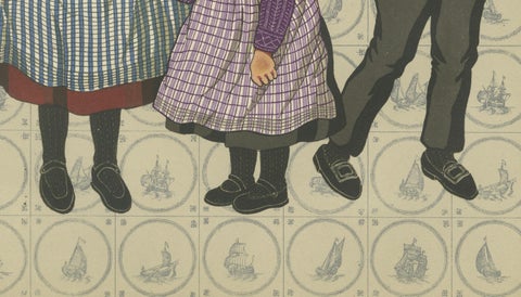 Charming Sunday Dress of Huizen Children, Late 19th-Century Dutch Costume, close-up 3