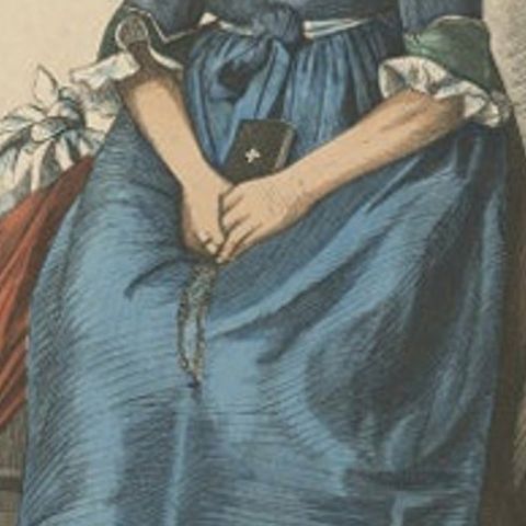 Antique Costume Print of a Woman from Vinschgau 'Tyrol' c.1880, close-up 2